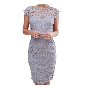Elegant Lace Dress by Paper Dolls in Light Gray-NWT Size 4